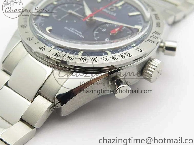 0210 Speedmaster ’57 Co-Axial OMF 1:1 Best Edition Blue Dial White Markers On SS Bracelet A Sustainable 8145